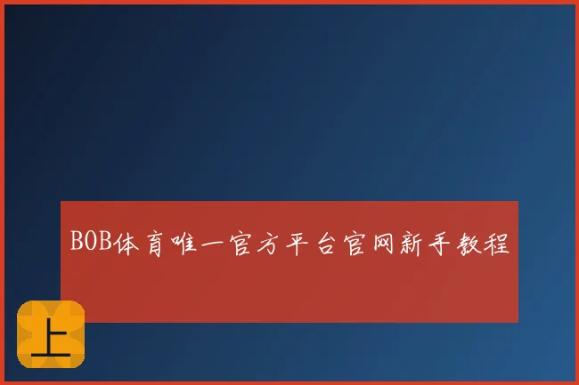 BOB体育唯一官方平台官网新手教程